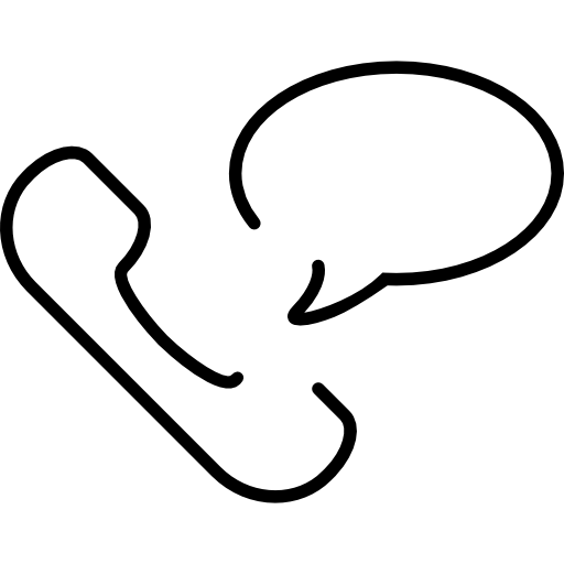esquema ultradelgado de conversación telefónica  icono