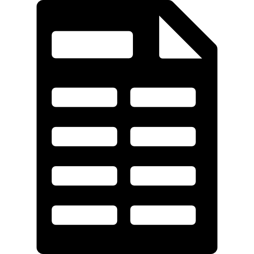 Текстовый файл заполненный интерфейсный лист бумаги  иконка