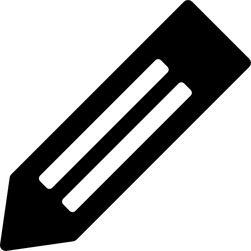 Карандашный полосатый пишущий инструмент  иконка