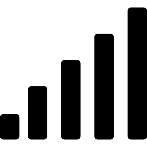 linhas ascendentes verticais de volume  Ícone