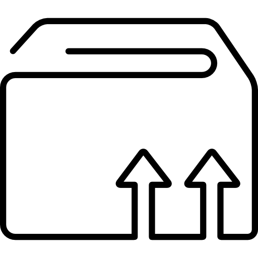 profilo ultrasottile del contenitore della scatola di logistica  icona