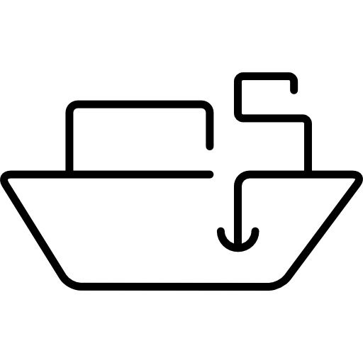 logistica trasporto barca veicolo ultrasottile con scatole  icona