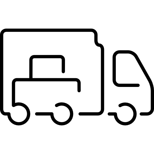 esquema de camión logístico  icono