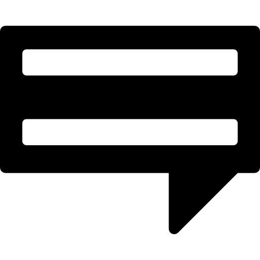rectangle de bulle de discours de message avec texte  Icône
