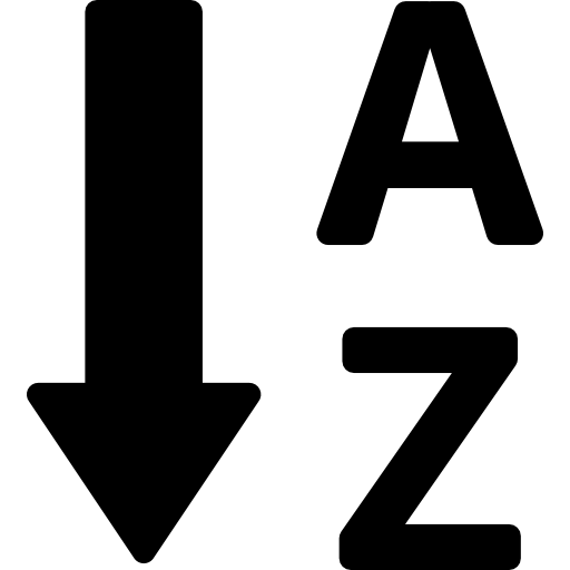 アルファベット順  icon