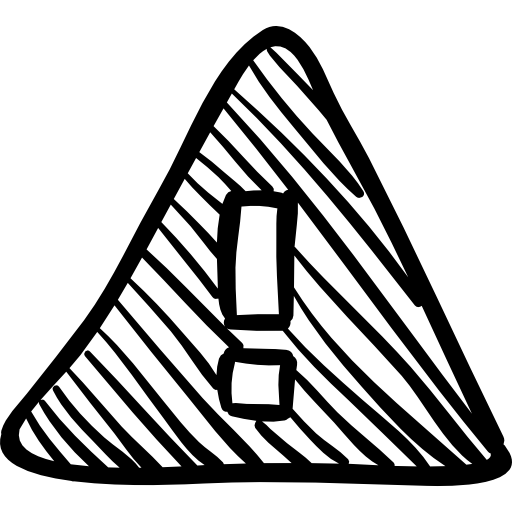 ostrzeżenie trójkątny naszkicowany znak  ikona
