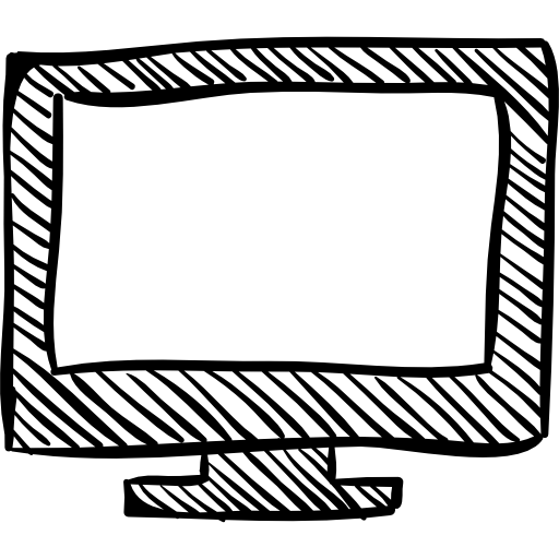 boceto de monitor  icono
