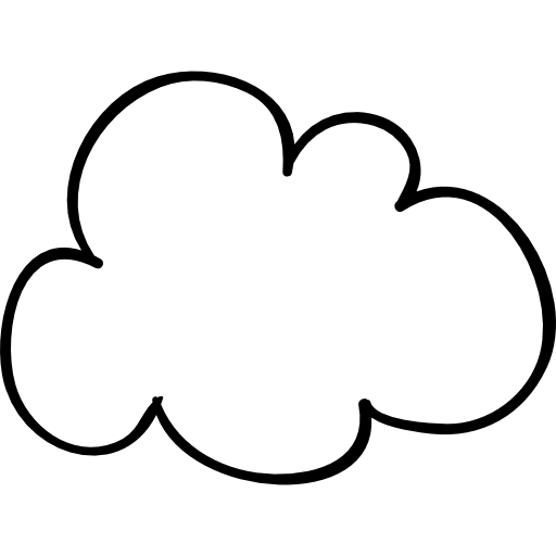 Cloud sketched shape  icon