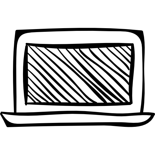 schizzo del computer portatile  icona