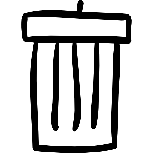 dibujo de papelera de reciclaje  icono