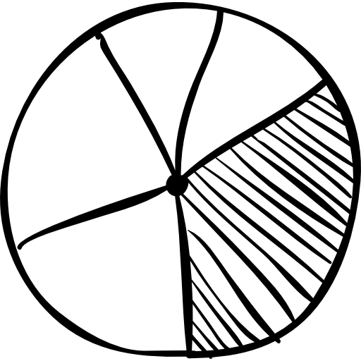 wykres statystyki kołowej  ikona