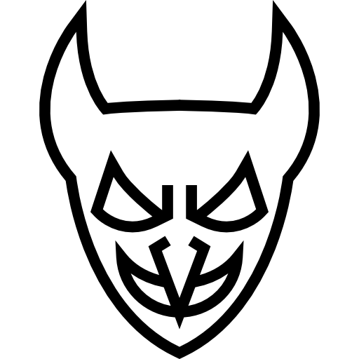 halloween diabolische maskenumriss  icon