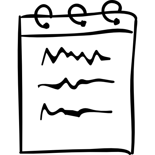 herramienta de interfaz dibujada a mano de cuaderno  icono