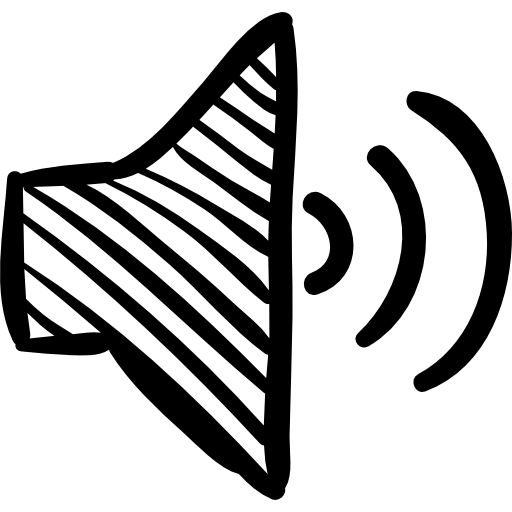 strumento di interfaccia del volume ad alto volume dello schizzo dell'altoparlante  icona