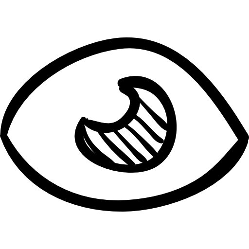 esboço do olho da opção de visualização visível  Ícone