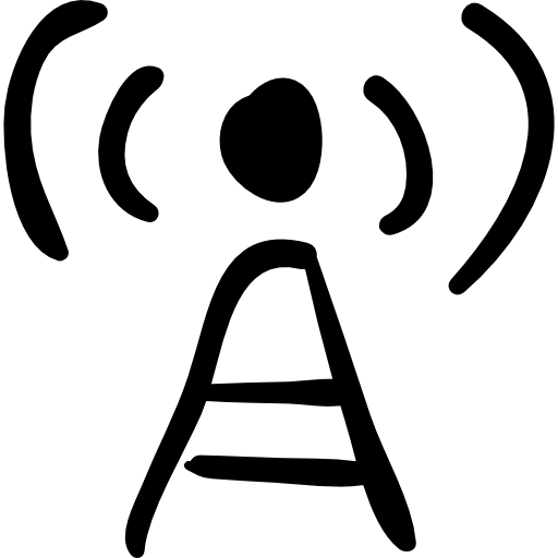 boceto de antena  icono