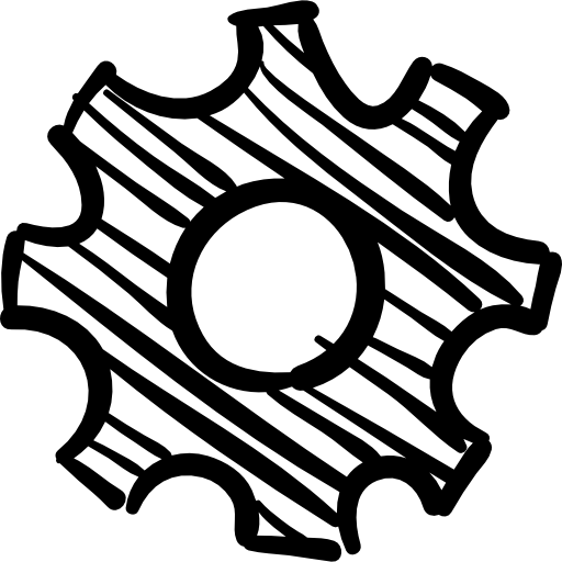 desenho da engrenagem de configuração  Ícone