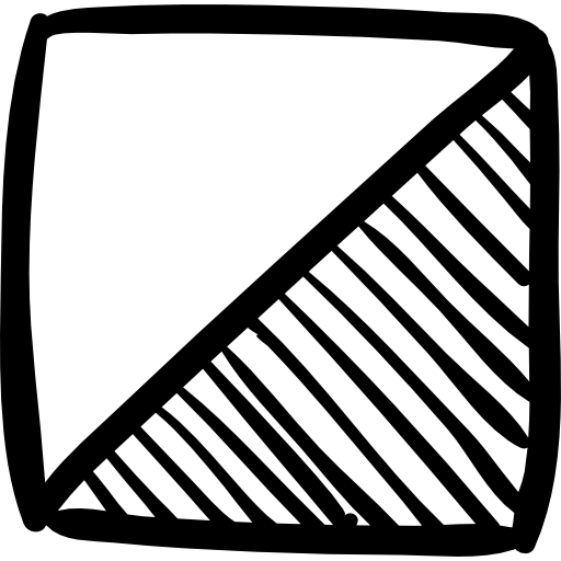 croquis carré de deux triangles  Icône