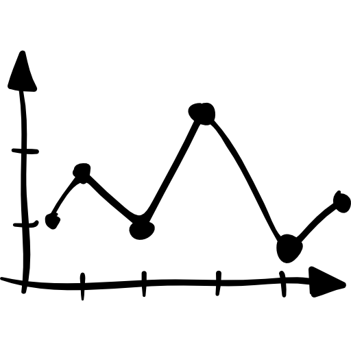 dibujo gráfico de línea  icono