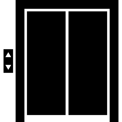 Двери лифта здания  иконка