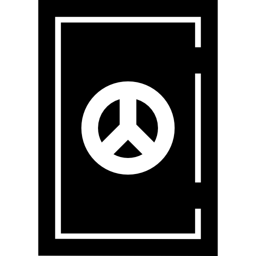 Door with peace sign  icon