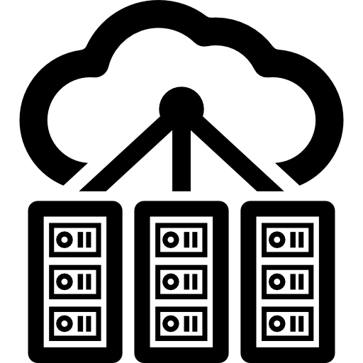servidores de computación en la nube  icono
