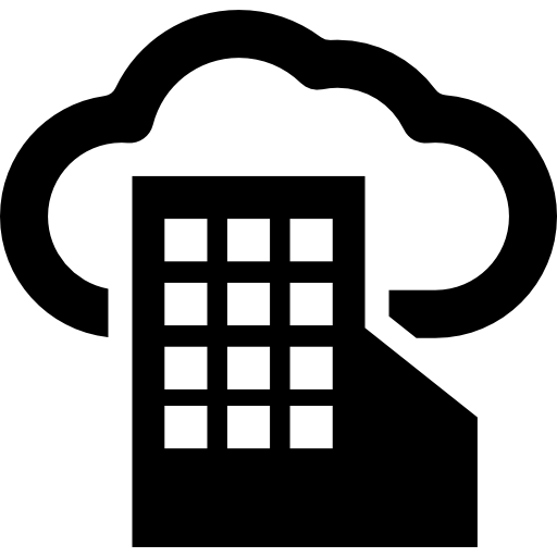bâtiment et cloud  Icône