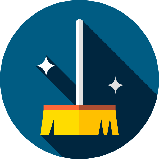 Broom Flat Circular Flat icon