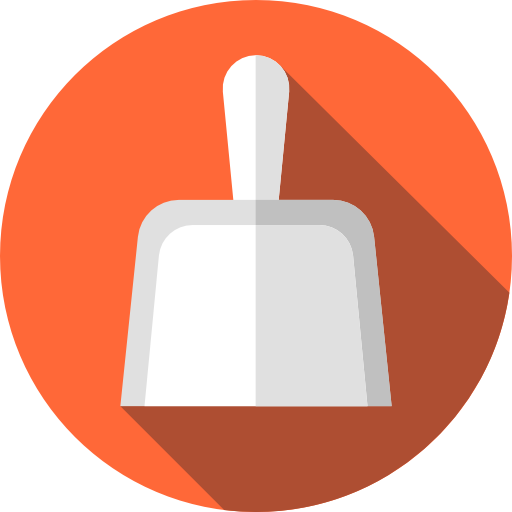 Dustpan Flat Circular Flat icon