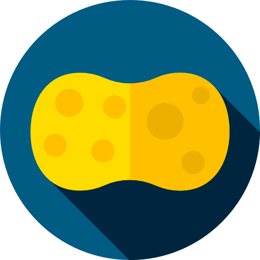 schwamm Flat Circular Flat icon