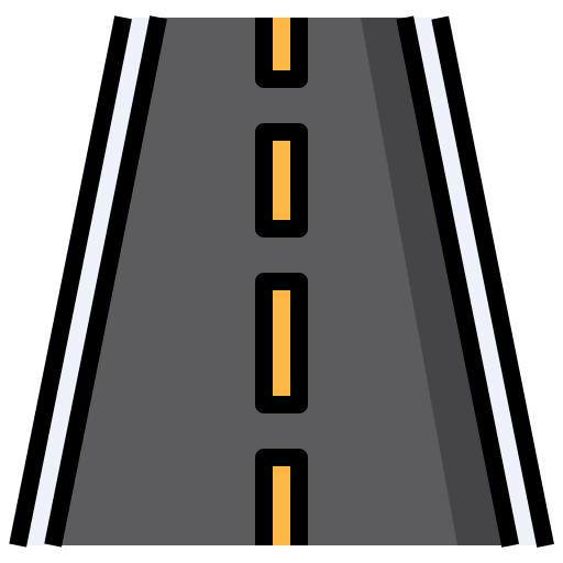 la carretera Surang Lineal Color icono