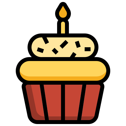 Кекс на день рождения Surang Lineal Color иконка