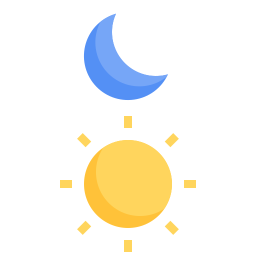 昼と夜 Surang Flat icon