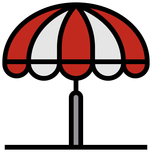 Beach umbrella Surang Lineal Color icon