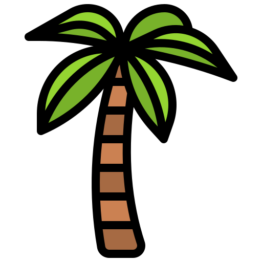 Coconut tree Surang Lineal Color icon