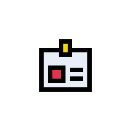 tarjeta de identificación Vector Stall Lineal Color icono
