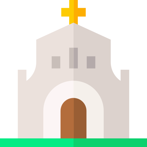 igreja Basic Straight Flat Ícone