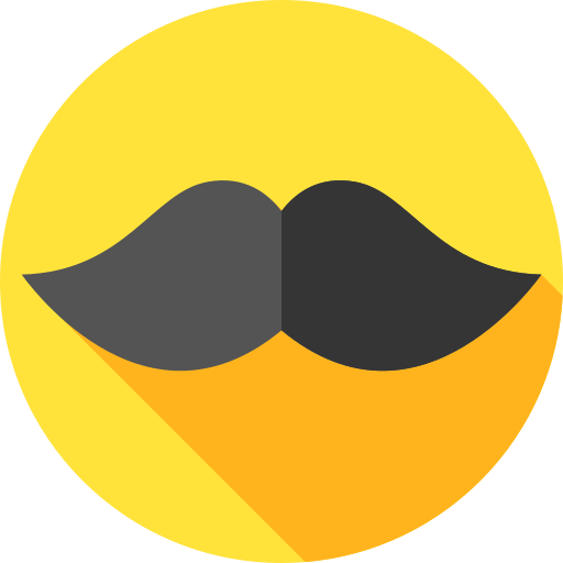 Mustache Flat Circular Flat icon