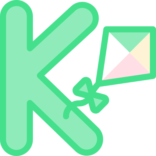 Letter k Detailed color Lineal color icon