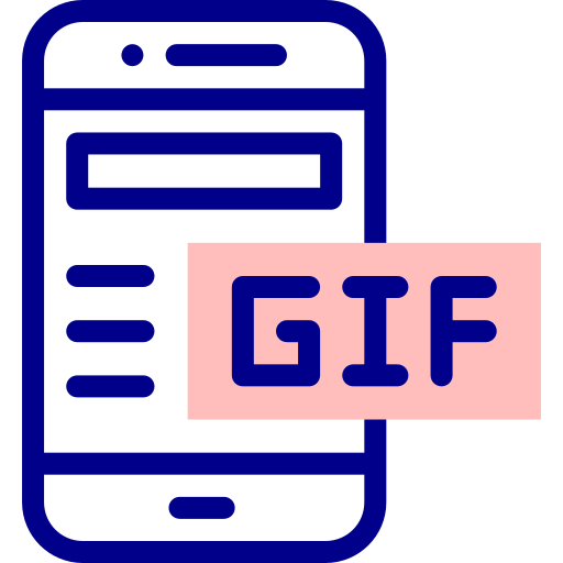 gif Detailed Mixed Lineal color icoon