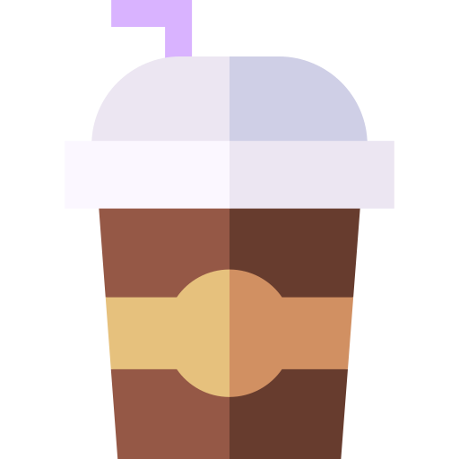 café helado Basic Straight Flat icono