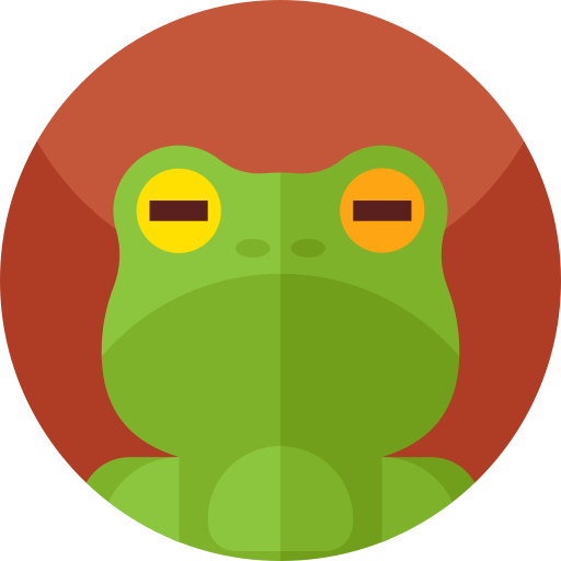Frog Geometric Flat Circular Flat icon