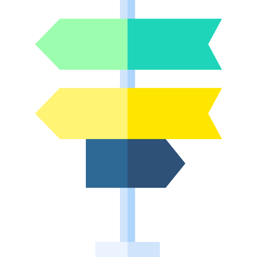 señal direccional Basic Straight Flat icono