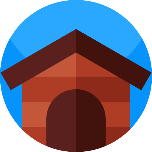 hondenhok Geometric Flat Circular Flat icoon
