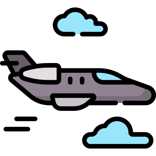 jet privado Special Lineal color icono