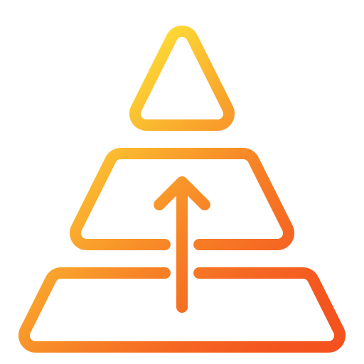 gráfico de pirâmide Generic Gradient Ícone