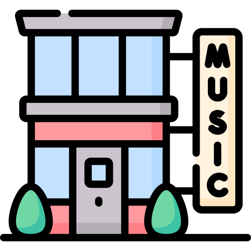muziekwinkel Special Lineal color icoon