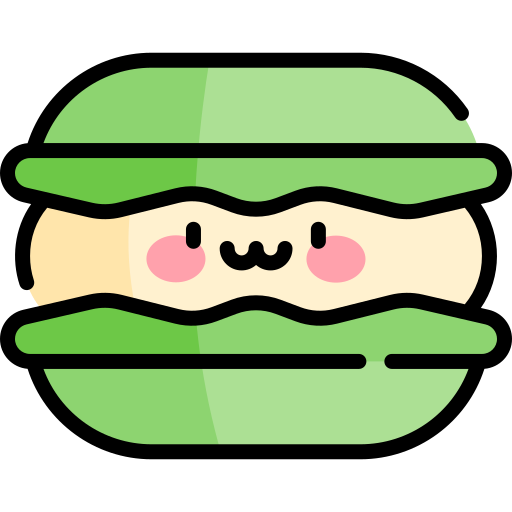 Macaron Kawaii Lineal color icon