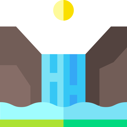 Waterfalls Basic Straight Flat icon