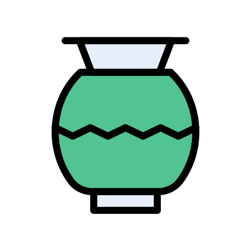 maceta Vector Stall Lineal Color icono
